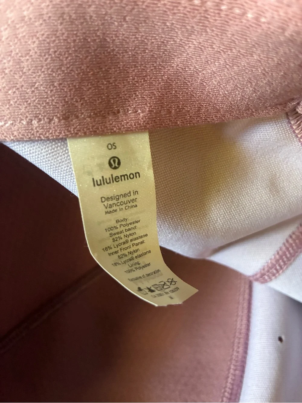 Lululemon Hat Cap Strap Back One Size Pink Womens Athletic Running Lightweight